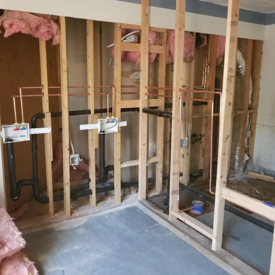 Copper pipe rough-in and plumbing installation in Polk City